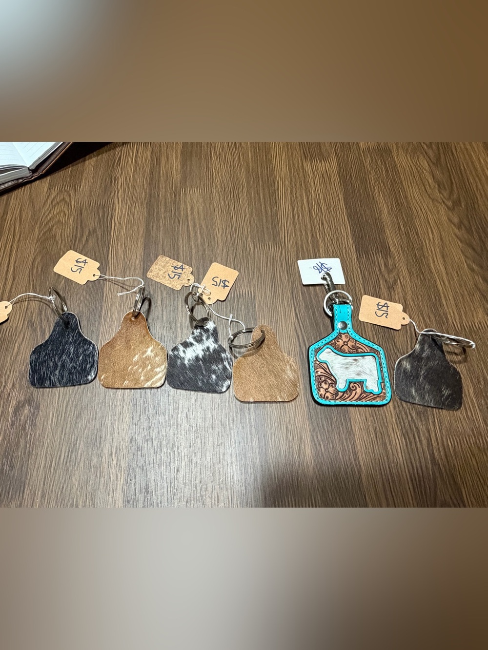 Cowhide key chains